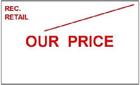 6000 'REC. RETAIL/OUR PRICE' In Red Ink Price Date Labels Fits KLIK K18 GUN