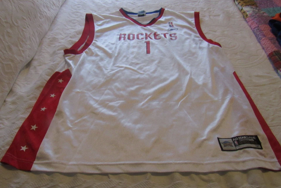 Camiseta deportiva de baloncesto Tracy McGrady, Houston Rockets #1 (Reebok) adulto 2XLarge Foto 1 de 4