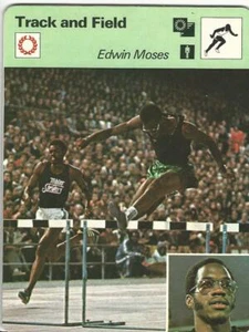 1977-79 Sportscaster Card, #39.12 Track, Edwin Moses, USA - Picture 1 of 1