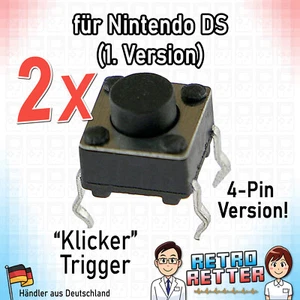 2x Klicker Tasten Trigger für Nintendo DS Schultertasten - NDS Knöpfe 4-Pin - Bild 1 von 2
