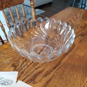 Schöne elegante Glas Fostoria Kolonie große runde Schale Accessoire Stück SCHÖN - Bild 1 von 4