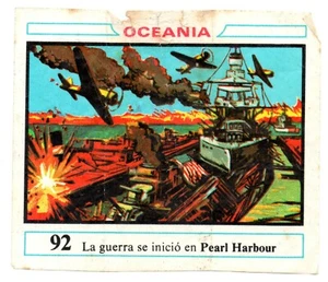 PEARL HARBOUR #92 CROMO OCEANIA 1968 DUNKIN RECUPERADO DE ALBUM - Imagen 1 de 2