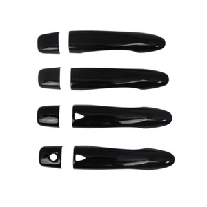 4Pcs Poignées porte noires brillantes avec ornement pour Nissan Altima 2013-2018 - Imagen 1 de 6