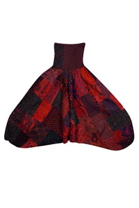 Boho Gypsy Hippie Loose Harem Pant Patchwork Cotton High Waist Genie Pant S/M