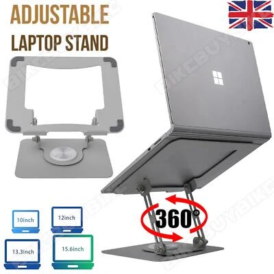 360° Adjustable Laptop Stand Riser Foldable Laptop Holder for Desk 7"-16" Laptop - Image 1 of 4