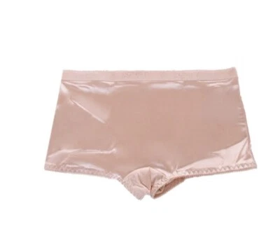 B12 Blue Pink Satin Booty Boy Shorts shiny Sissy Bikini Panties S M L XL - Image 1 of 4
