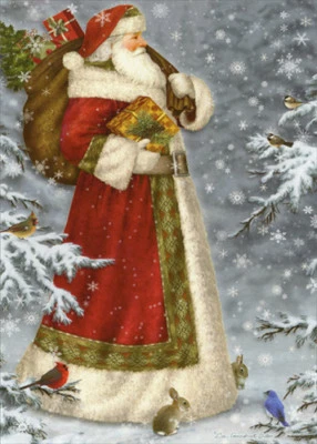 Santa in Robe - LPG Box of 18 Christmas Cards - Image 1 of 2