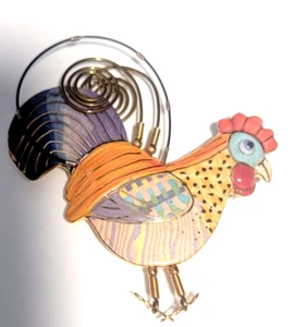 Costume Jewelry 10 Cynthia Chuang Porcelain Chicken Rooster Brooch Pin - Picture 1 of 2