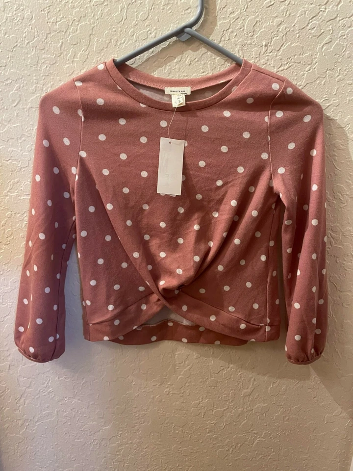 Top delantero torcido Hachi manga larga para niñas grandes S Foto 1 de 1