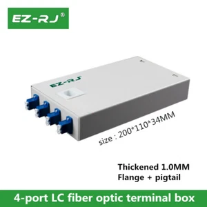 4-port LC fiber optic terminal box thickened 1.0MM full flange + pigtail box - Picture 1 of 4