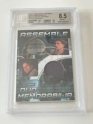 2012 UD AVENGERS Memorabilia CHRIS EVANS Hulk MARK RUFFALO Movie COSTUME BGS 8.5 - Image 1 of 4
