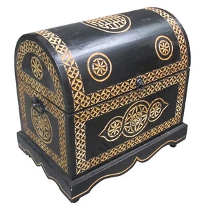 Orientalische Truhe Holz Schwarz Nr. 4 - Bild 1 von 2