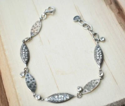 Silpada Icy Elements 925 Sterling Silver Swarovski Crystal Bracelet B3391 - Изображение 1 из 4