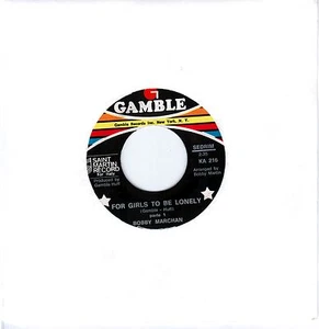 BOBBY MARCHAN " For girls to be lonely " 45 GIRI 1968 - Imagen 1 de 1