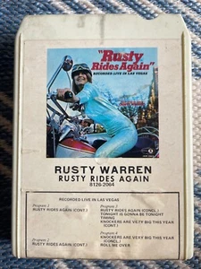 Rusty Warren Rusty Rides Again Recorded Live In Las Vegas 8 Track Tape UNTESTED - Picture 1 of 4