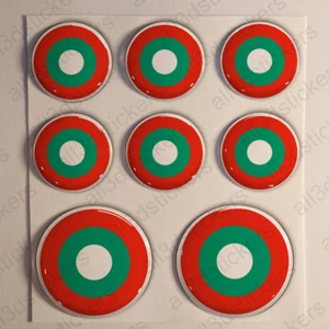 Pegatinas Bulgaria Escarapela 3D Relieve Pegatina Redondas Bandera Diana - Imagen 1 de 1