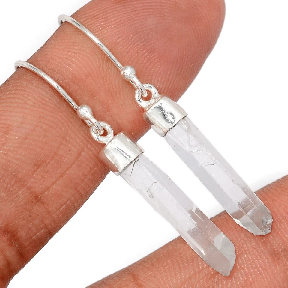 Pendientes Joyería Cristal Lemuriano Natural Cuarzo Plata de Ley 925 CE48884 Foto 1 de 1