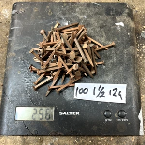 100 in number. 12g x 1.5" 2.6mm x 40mm 250gramms New Copper Boat Nails Square - Picture 1 of 2