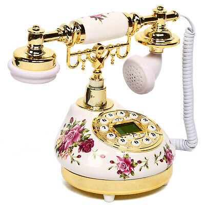Home/Office Vintage Desk Dial Telephone European Style Landline Ringtone Phone • 37.05€