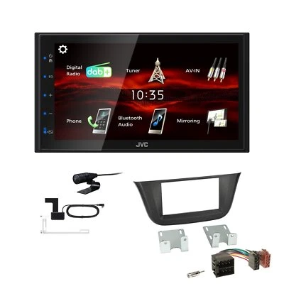 JVC Bluetooth 2DIN DAB+ Autoradio für Iveco Daily VI ab 2014 schwarz - Bild 1 von 4