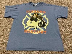 Vintage Iceberg History Jeans T Shirt Mens 2XL Snoopy Graphic Tee - Picture 1 of 10