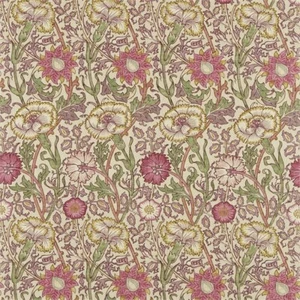 William Morris and Co. Pink and Rose Manilla/Wine 0.9m Fabric - Picture 1 of 2