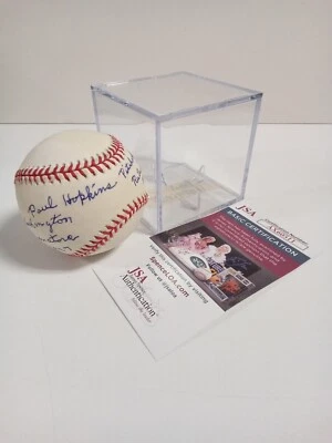Paul Hopkins Signed Inscribed "Babe Ruth 59th HR" Baseball JSA # - Image 1 of 4