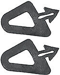 1963-64 Impala / Full Size Hood Side Rubber Bumpers - Pair