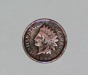 1896 Indian Head One Cent Penny Error Bronze Slight Rainbow Tone Error - Picture 1 of 12