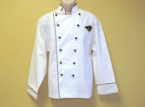 NFL ST. LOUIS RAMS Premium Chef Coat 100% Cotton L Size Football Chief Coat - Picture 1 of 11