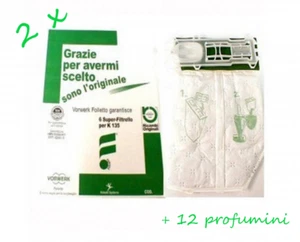 2 scatole sacchi filtrello per Folletto VK135 VK136 ORIGINALI Profumi* OMAGGIO - Imagen 1 de 1