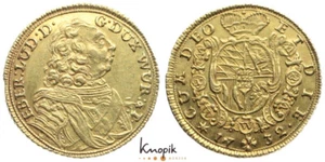Württemberg, Eberhard Ludwig, 1/2 Karolin 1732, Stuttgart, Klein/Raff 25,1, ORO - Imagen 1 de 1