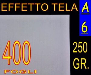 400 FF CARTA CARTONCINO EFFETTO TELATO TELA stampante laser A6 250GR - Foto 1 di 1