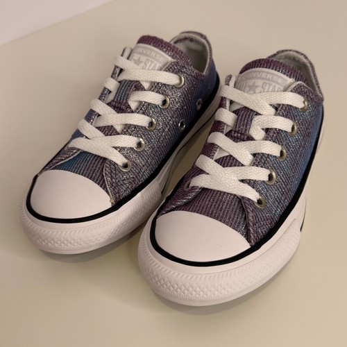 Sneakers Converse All Star Silver Glitter Sparkle Space Star bambino 11