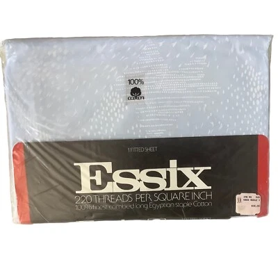 Sábana Ajustable Essix Doble De Colección Azul Repujado 100% Algodón 220 Hilos Foto 1 de 3