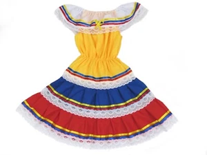 Girls Ethnic Traditional Columbian dress - Picture 1 of 4