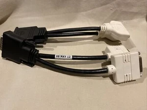 New Dell - MOLEX DMS59 to DVI-I Dual Y SPLITTER Cable 0H9361 H9361 - Picture 1 of 3