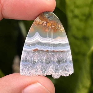 27.80 Ct Scenic Ternate Moss Agate Orbicular 31x24x4mm High Quality Moss Agate - Picture 1 of 5