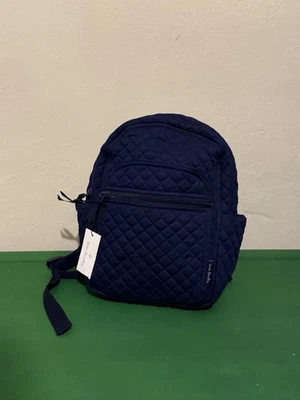 Vera Bradley Large Bancroft Backpack Navy Quilted-New - Image 1 of 4