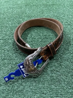 NWT Tony Lama Men's Tan Westerly Ride Tooled Western Belt C41514 Size 40 - Image 1 of 4