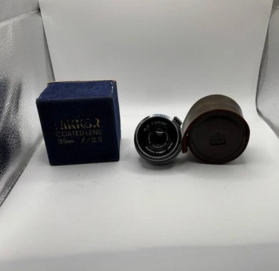 Nikon Nippon Kogaku Nikkor 35mm 3.5cm f/2.5 Lens  with Box and Case - Image 1 of 4