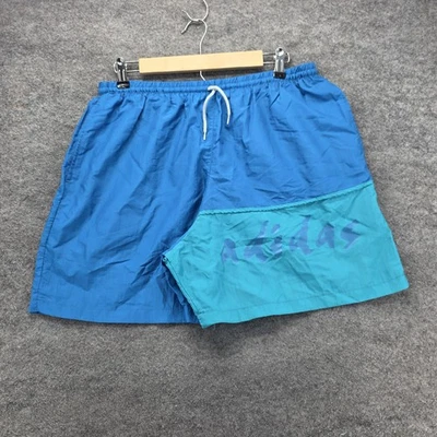 Pantalones Cortos Adidas De Colección Para Hombre Grandes Azul Nylon Hechos en EE. UU. Trifolio Deletrear Años 90 Foto 1 de 4