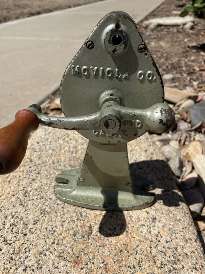 Antigua rebobinadora de película Moviola de colección Hollywood California Foto 1 de 4