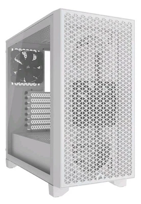 CORSAIR 3000D AIRFLOW Mid-Tower PC Case, White, With 2 Elite Fans - Image 1 of 4