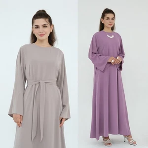 Dubai Long Dress Abaya Dubai Women Muslim Kaftan Evening Maxi Robe Evening Gown - Picture 1 of 35