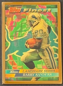 Barry Sanders 1995 Topps Finest Landmark Series #5 Detroit Lions bronce pesado - Imagen 1 de 2