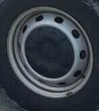 2015-2025 Ford Transit 250 16x6.5 10 furos aro de roda de aço pintado de prata fabricante de equipamento original LKQ - Imagem 1 de 4