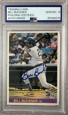 Bill Buckner Signed 1984 Donruss #117 Baseball Card Autograph PSA/DNA Gem 10 - Image 1 of 2