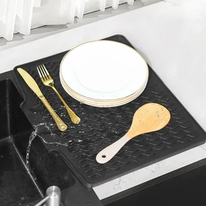 Large Silicone Dish Drying Mat For Kitchen Counter 15.8 x 13 Inch Sink Drying... - Picture 1 of 7