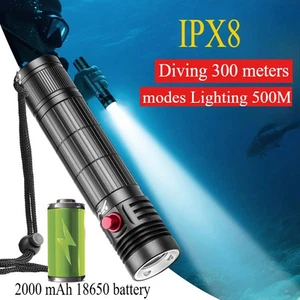 Linterna de buceo profesional 2000 mAh linterna submarina pesca buceo antorcha - Imagen 1 de 18